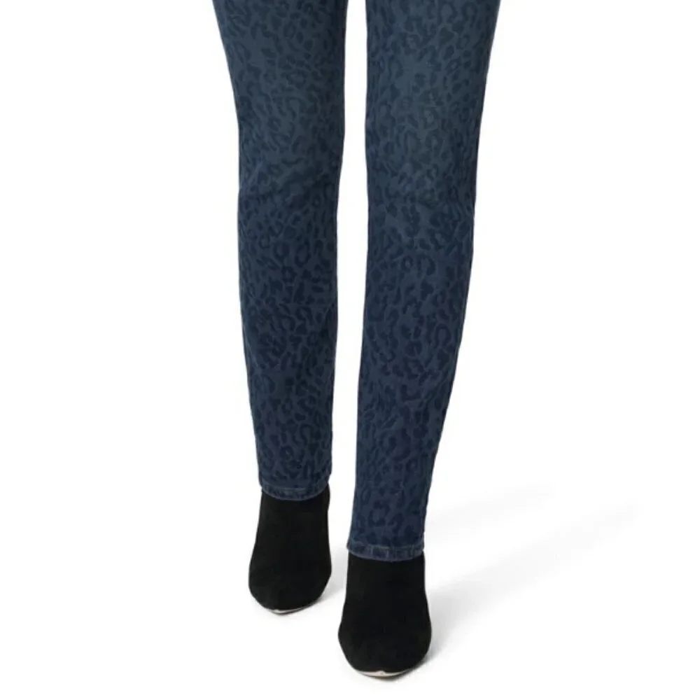 Joe's Jeans-The Milla Slim Straight Blue Cheetah Jeans (NIP) - Picture 2 of 6
